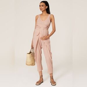 NWT Hatch The Wraparound Gingham Maternity Jumpsuit